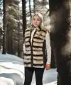 Kadın Premium Doğal Kolsuz Deri Kürk - Siyah