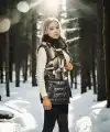 Kadın Premium Doğal Kolsuz Deri Kürk - Siyah