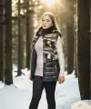Kadın Premium Doğal Kolsuz Deri Kürk - Siyah
