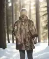 Kadın Premium Doğal Kürk Deri Ceket - Leopar