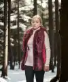 Kadın Premium Doğal Kürk Kolsuz Yelek - Fuşya