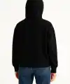 Kadın Samuray Ninja Çift Kapüşonlu Maske Detaylı Fermuarlı Kanguru Cepli Hoodie - Siyah