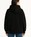 Kadın Samuray Ninja Çift Kapüşonlu Maske Detaylı 3 İplik Hoodie - Siyah