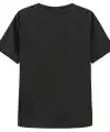 Kadın T-shirt Bisiklet Yaka Oversize Kısa Kollu Tişört - Siyah