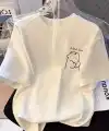 Kadın T-Shirt Kısa Kollu, Umrumda Değil Baskılı tişört - Beyaz
