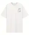 Kadın T-Shirt Kısa Kollu, Umrumda Değil Baskılı tişört - Beyaz