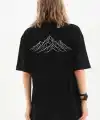 Kadın T-Shirt Nihilist Penguen Baskılı Bisiklet Yaka Kısa kol yazlık Tişört - Siyah