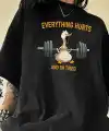 Kadın T-Shirt Ördek Baskılı Bisiklet Yakalı Kısa kol Tişört - Siyah