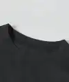 Kadın T-Shirt Ördek Baskılı Bisiklet Yakalı Kısa kol Tişört - Siyah