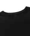 Kadın Tişört Bisiklet yaka kısa kol Eğlenceli Karikatür T-shirt - Siyah