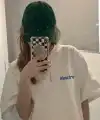 Kadın Tişört Newtro Baskılı Oversize Bisiklet Yaka T-shirt - Beyaz