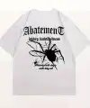 Kadın Tişört Örümcek Baskılı Bisiklet Yaka T-shirt - Beyaz