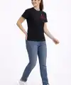 Kadın TÜRKİYE Ay Yıldız Baskılı Taraftar Forma T-Shirt - Siyah