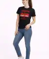 Kadın TÜRKİYE Baskılı Tişört Ay Yıldız 2026 Dünya Kupası Taraftar Forma T-Shirt - Siyah