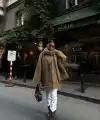 Kadın Yün Cıkartılabilen Atkılı , Kaban İkili Takım - Kahve