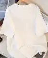 Kadınlar için Siyah Kedi Grafik Tişört - Oversize Kısa Kollu Üst Nefes Alabilir - Beyaz