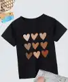 Kız Çocuk Bisiklet Yaka Baskılı T-Shirt - Beyaz