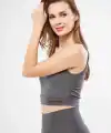Kolsuz Dalgiç Baskılı Crop - Füme