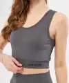 Kolsuz Dalgiç Baskılı Crop - Füme