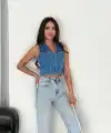 Kot Jeans Kadın Yelek - Mavi
