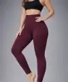 Nonofit Kadın Yüksek Bel Full Extra Toparlayıcı Likralı Ön Arka ve Bilek Desenli - Bordo