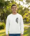 Sevgililer Günü Baskılı Oversize Bisiklet Yaka Sweatshirt - Beyaz