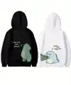 Sevgililer Günü Baskılı Oversize Kapüşonlu Sweatshirt Hoodie - Beyaz