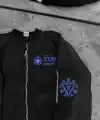Stark Industries Siyah Bomber Mont – Fermuarlı, Cepli, Uzun Kollu, Kapitone Astarlı, Bahar ve Kış Mevsimi Rahat Unisex Ceket - Siyah