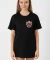 Türk Arma Baskı T-shirt - Siyah