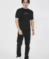 Unisex Bisiklet Yaka Slim fit T-Shirt- Siyah
