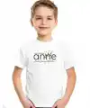 Unisex Çocuk Baskılı T-Shirt - Beyaz