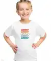 Unisex Çocuk Baskılı T-Shirt - Beyaz