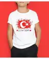 Unisex Çocuk Baskılı T-Shirt - Beyaz
