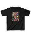 Unisex Çocuk Baskılı T-Shirt - Siyah