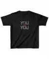 Unisex Çocuk Baskılı T-Shirt - Siyah