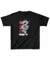 Unisex Çocuk Baskılı T-Shirt - Siyah