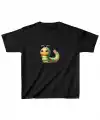 Unisex Çocuk Baskılı T-Shirt - Siyah
