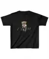 Unisex Çocuk Baskılı T-Shirt - Siyah