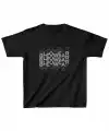 Unisex Çocuk Baskılı T-Shirt - Siyah