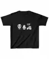 Unisex Çocuk Baskılı T-Shirt - Siyah