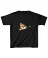 Unisex Çocuk Baskılı T-Shirt - Siyah