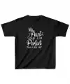 Unisex Çocuk Baskılı T-Shirt - Siyah
