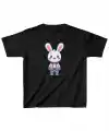 Unisex Çocuk Baskılı T-Shirt - Siyah