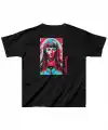 Unisex Çocuk Baskılı T-Shirt - Siyah