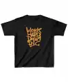 Unisex Çocuk Baskılı T-Shirt - Siyah
