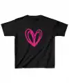 Unisex Çocuk Baskılı T-Shirt - Siyah