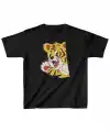 Unisex Çocuk Baskılı T-Shirt - Siyah