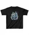 Unisex Çocuk Baskılı T-Shirt - Siyah