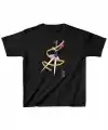 Unisex Çocuk Baskılı T-Shirt - Siyah