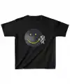 Unisex Çocuk Baskılı T-Shirt - Siyah